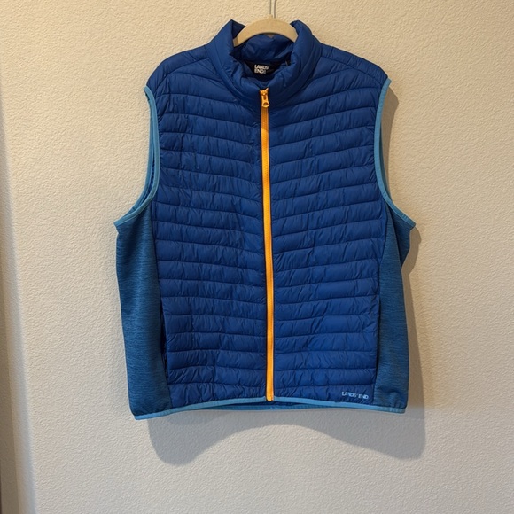 Lands end vest mens size xl blue puffer‎ outdoors activewear - Picture 2 of 6